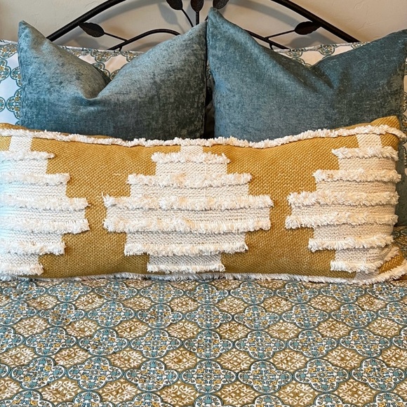 1 Rodeo Home Chenille Accent Square Throw Aqua Turquoise Pillows 24" x 24" - Picture 4 of 10